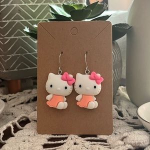 *3 for $20* Sanrio Hello Kitty in Peach Dress Earrings